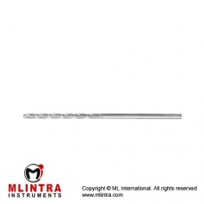 Twist Drill Smooth Shaft Stainless Steel, Diameter 3.5 mm Ø